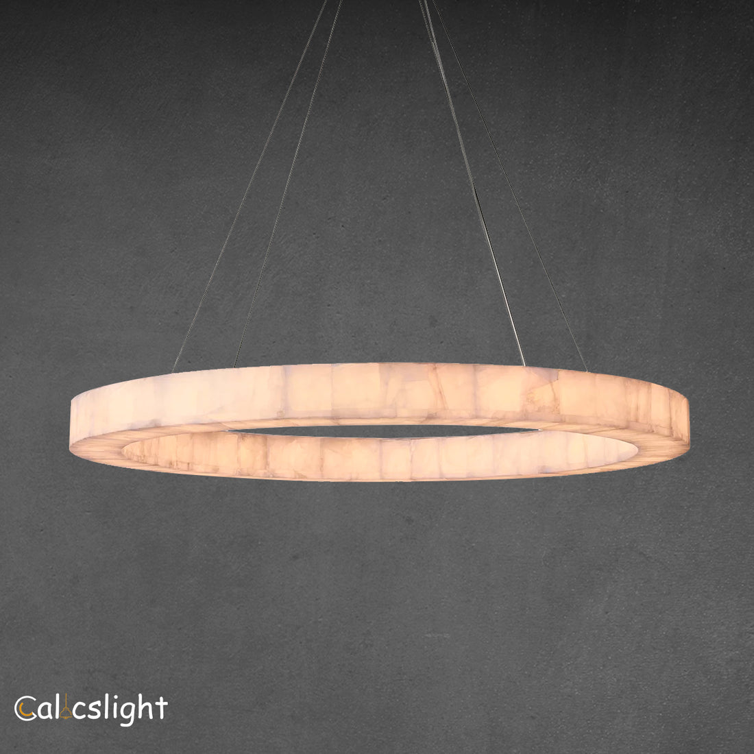Rivage Alabaster Round Chandelier 60"
