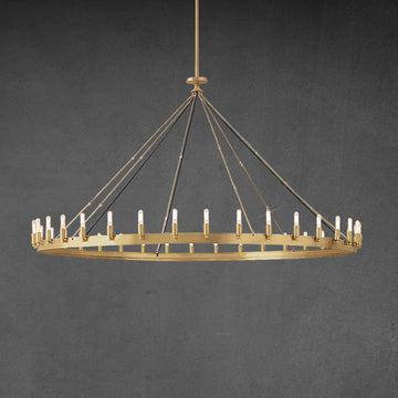 Caminy Vintage Filament Round Chandelier 73"
