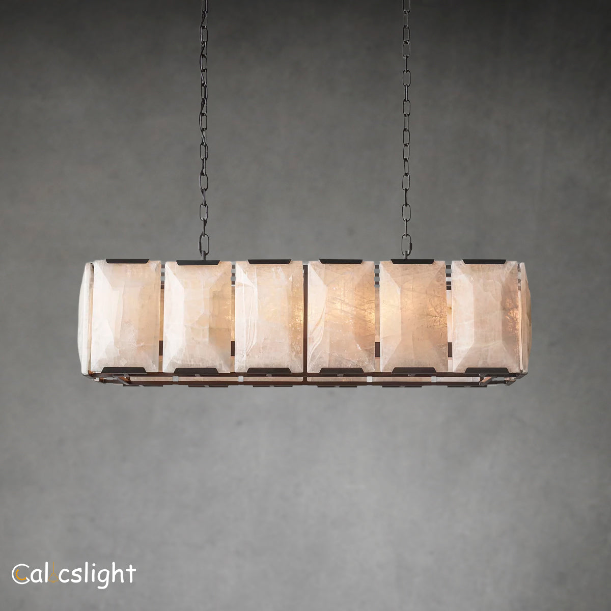 Harlow Calcite Rectangular Chandelier 42"