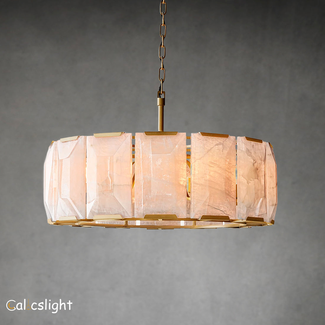 Harlow Calcite Round Chandelier 31"
