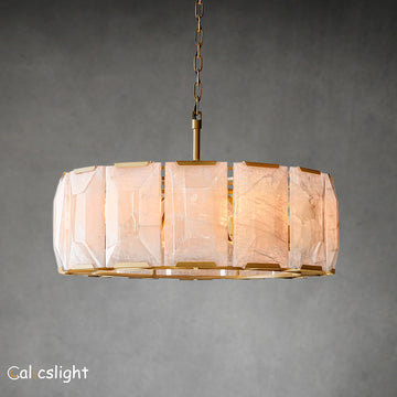 Harlow Calcite Round Chandelier 31"