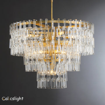 Marvella Tier K9 Crystal Round Chandelier 36"