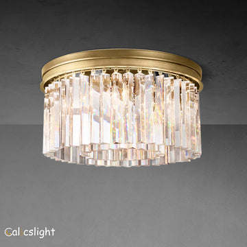 Reis Crystal Round Flushmount 19"