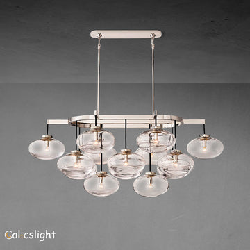 Cabrelle Glass Glass Linear Chandelier 54"