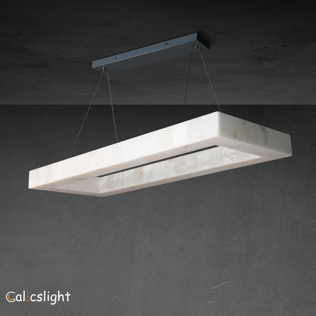 Raines Alabaster Rectangle Chandelier 54"