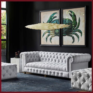 Selenite Large Chandelier 71"W