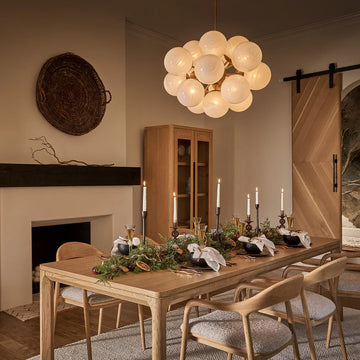 Mandoza Brass Glass Chandelier
