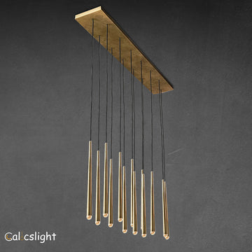 Aureline Brass Linear Chandlier 72"