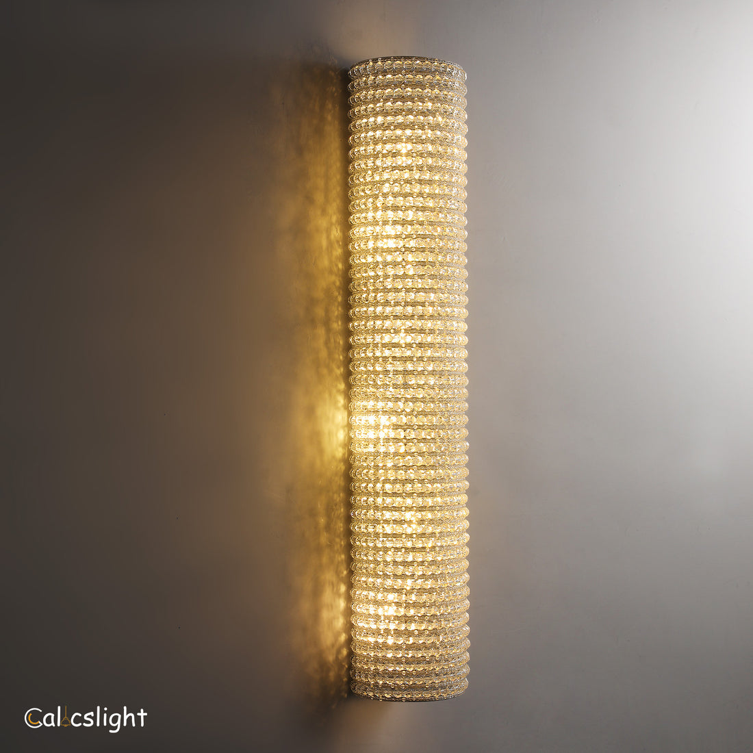 Halo Clear Crystal Beads Wall Sconce 36"H
