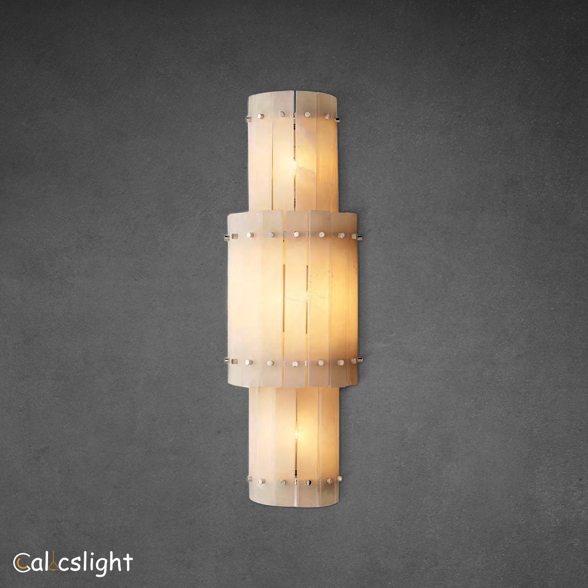 San Marcus Alabaster Grand Round Sconce