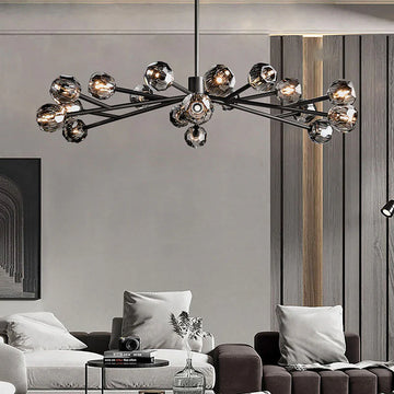 Boule De Crystal Ball Round Chandelier 60"