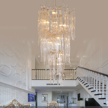 Luxury Crystal Branch Chandelier For Staircase