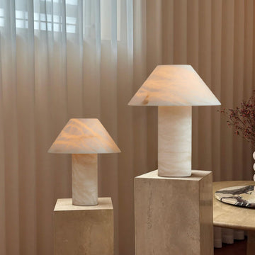 Stylish Petra Luxe Delicate Stylish Mushroom Fitz Alabaster Table Lamp for home collection