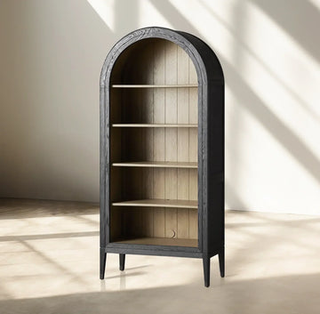 Hattie Open Bookcase in Oak 36"W 46"W