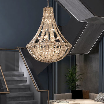 Extra Large Luxury and Elegant Crystal Chandelier for Living Room/Staircase/Foyer/Villa/Duplex Hall