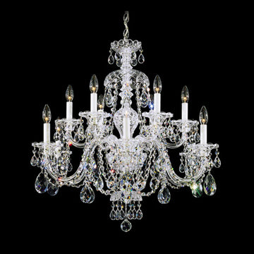 Traditional Crystal 3601 Sterling 12-lt 29" Chandelier