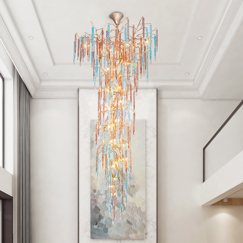 Dora Colorful Crystal Staircase Chandelier