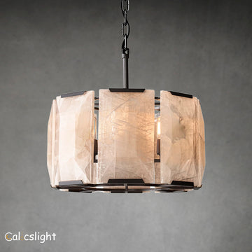 Harlow Calcite Round Chandelier 19"