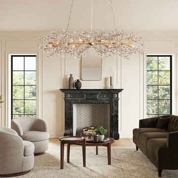 Fiore Colored Linear Chandelier 51" 68"