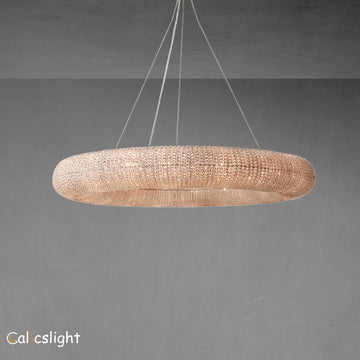 Halo Crystal Aperture Round Chandelier D59"