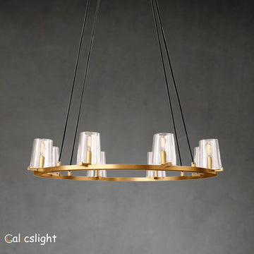 pauillac Clear Glass Round Chandelier 36"
