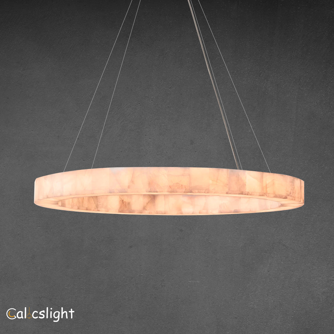 Rivage Alabaster Round Chandelier 60"