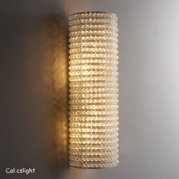 Halo Clear Crystal Beads Wall Sconce 21"H