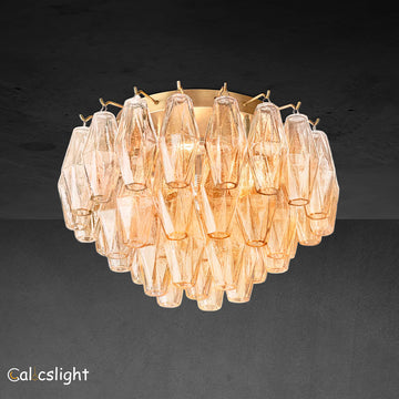 Chavelle Glass Round Flush Mount 17"
