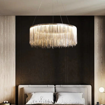 Alisa Luxury Round Chain Tassel Chandelier