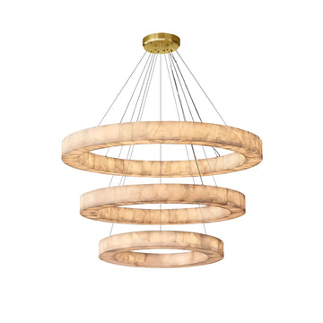 Marcus Alabaster Round 3-TIER Chandelier