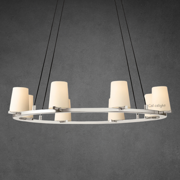 Pauilla Fabric Shade Round Chandelier 36"