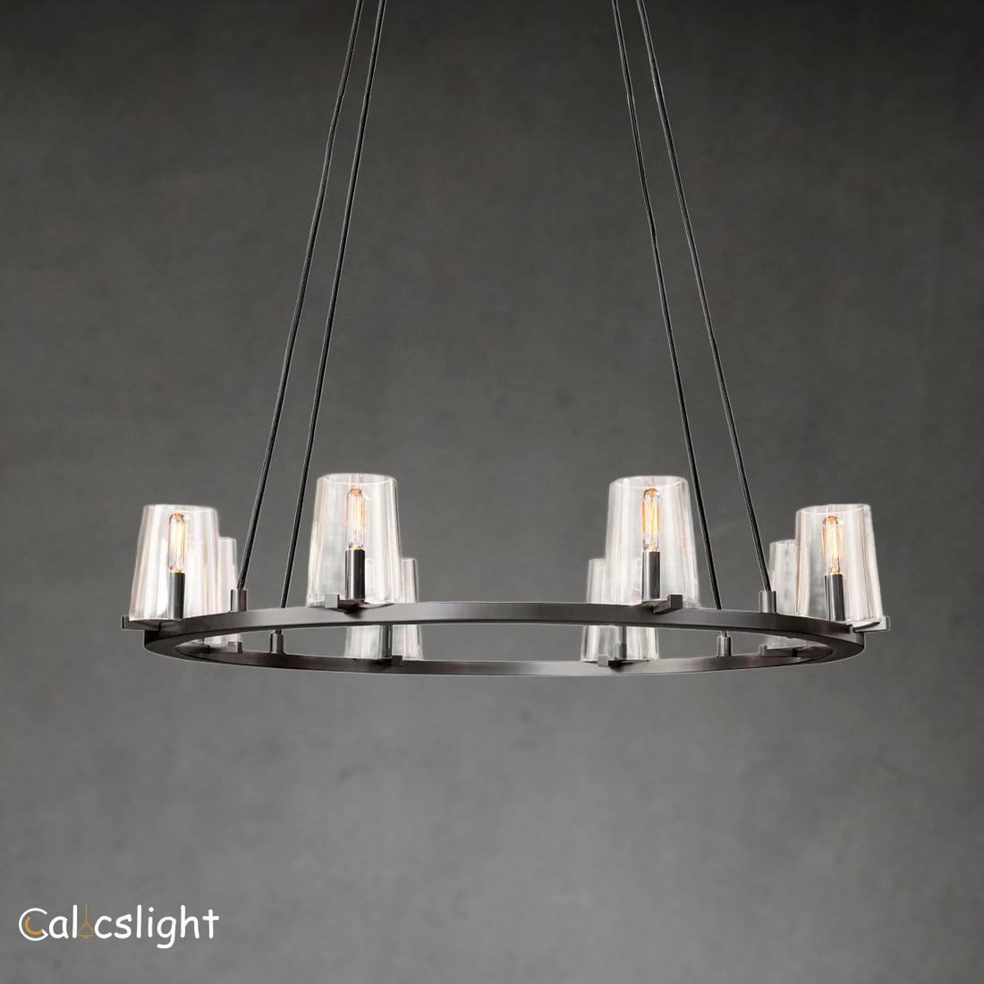 pauillac Clear Glass Round Chandelier 36"