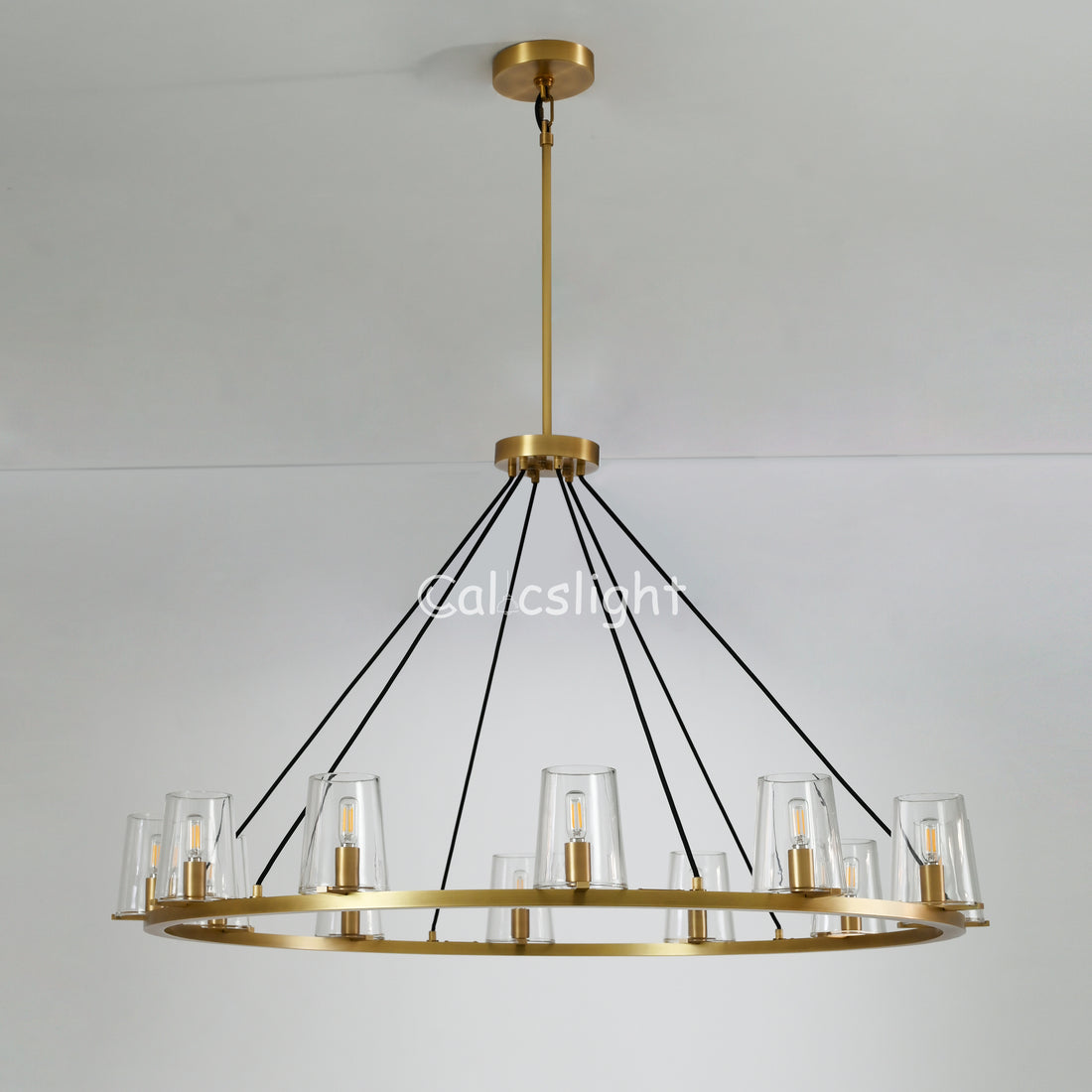 Pavence Clear Glass Round Chandelier 48"