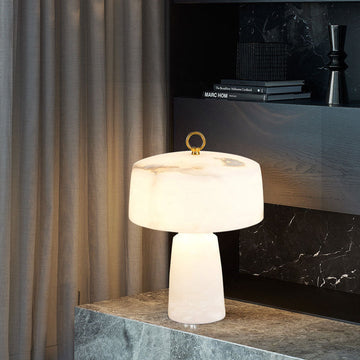 White Natural Cloud Stone Table Lamp