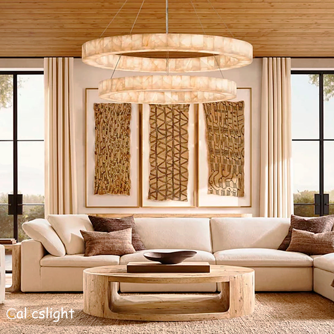 Rivage Lueur Two-Tier Round Chandelier 60"