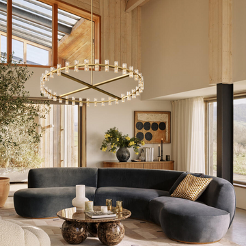 Arcachon Crystal Round Chandelier 60"