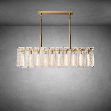 Calametto Glass Rectangular Chandelier