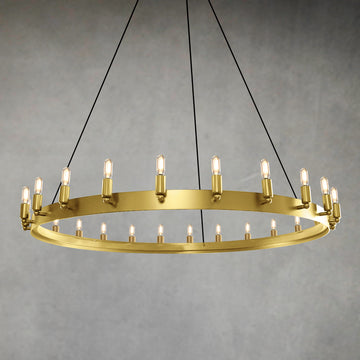 Caminy Vintage Filament Round Chandelier 50"