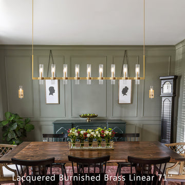 Ravelle Glass Linear Chandelier 72"