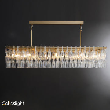Marignann K9 Crystal Rectangular Chandelier 60"