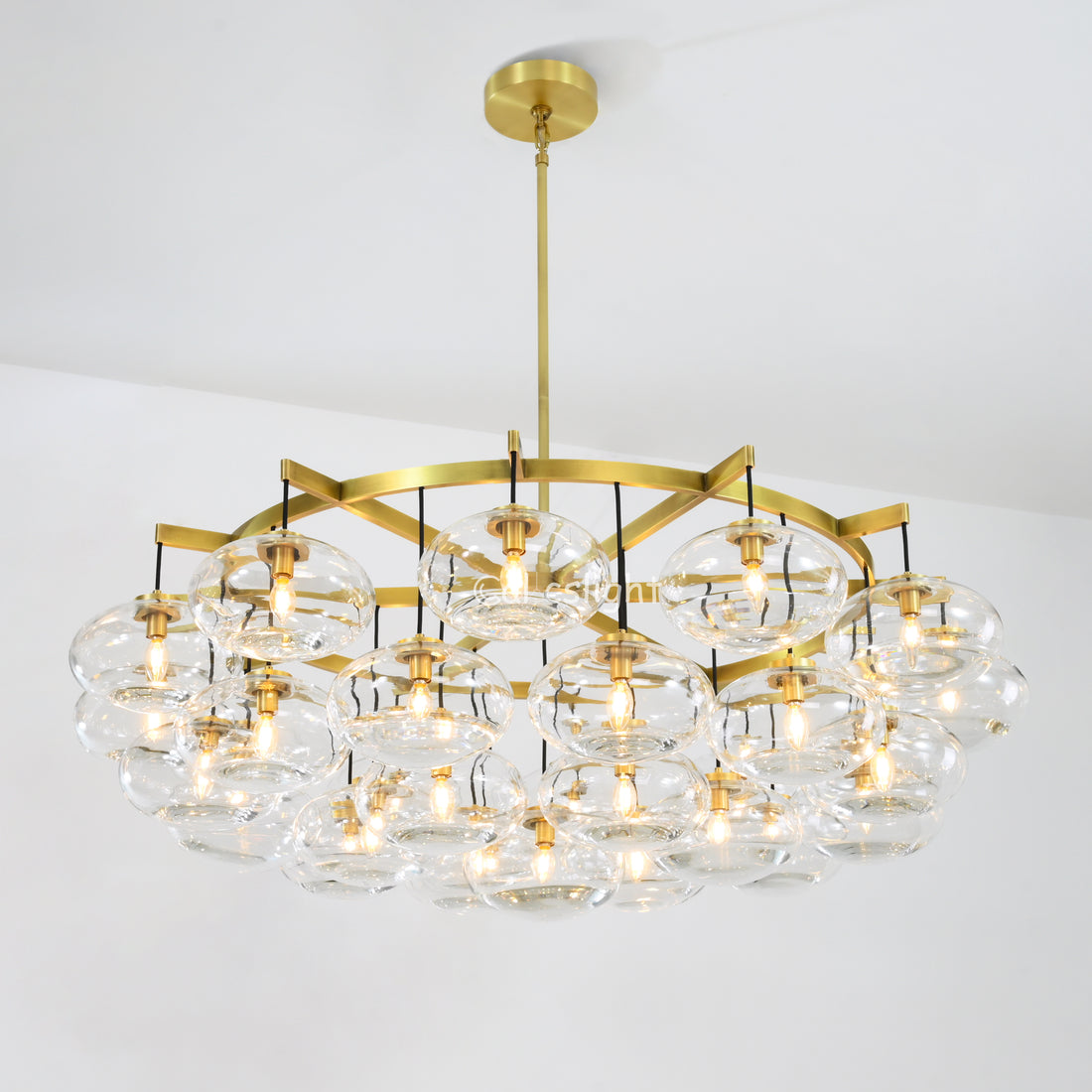 Cabrelle Glass Round Chandelier 60"
