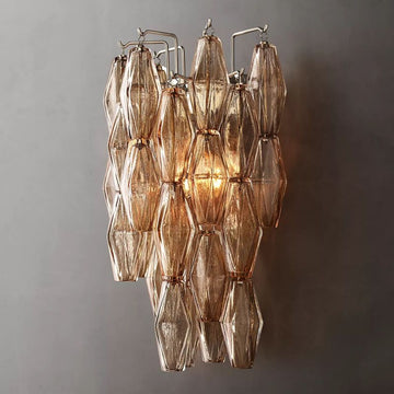 Chavelle Glass Tiered Short Wall Sconce