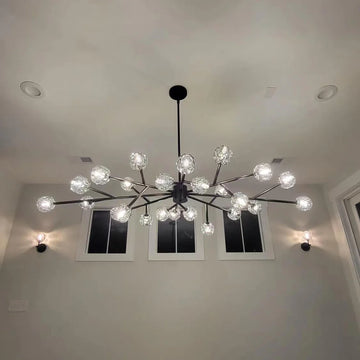 Boule De Crystal Ball Round Chandelier 72"