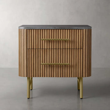 Finn Closed Nightstand in Oak