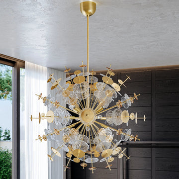 Gleason Clear Functional Design Chandelier