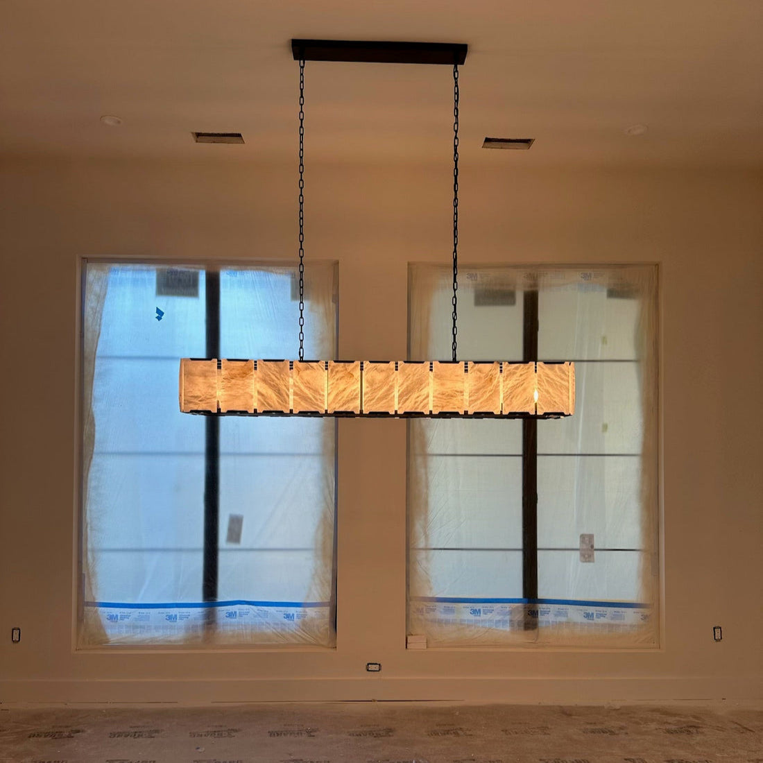 Harlow Calcite Rectangular Chandelier 42"