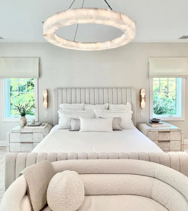 Rivage Alabaster Round Chandelier 60"