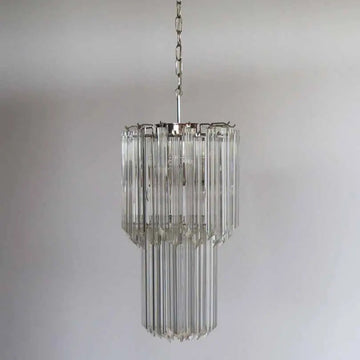 Murano Chandelier – Quadriedri – 46 prisms – Transparent