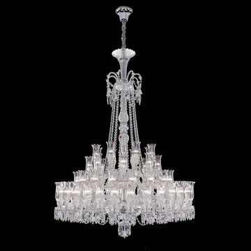 Multi Layer Chrome Crystal Chandelier in French Style with Romantic Branch Flowers for Grand Hallway and Staircase