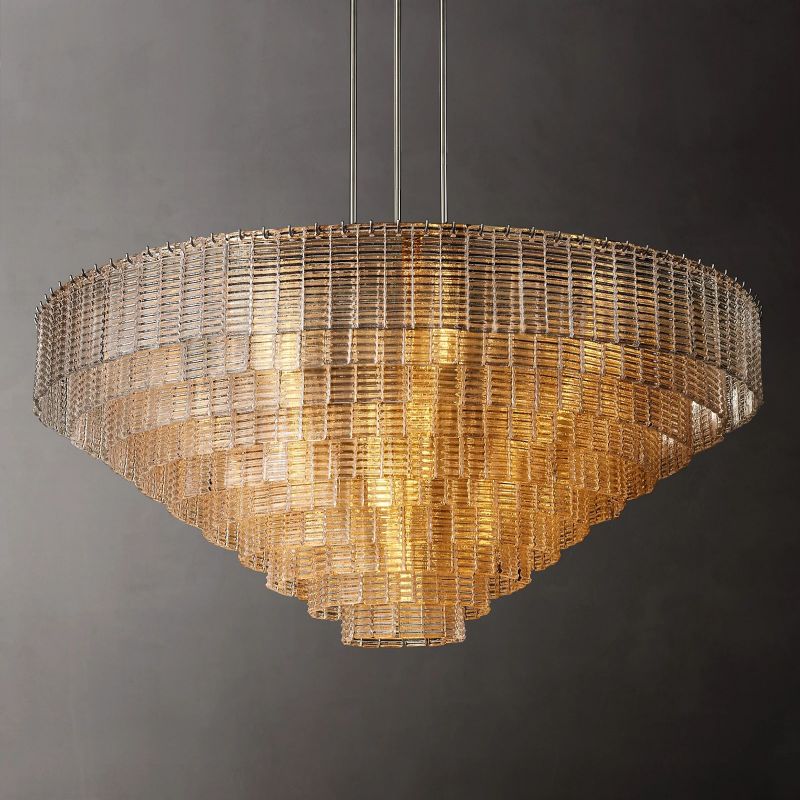 Sarella Glass Round Chandelier 41" 52" 65"